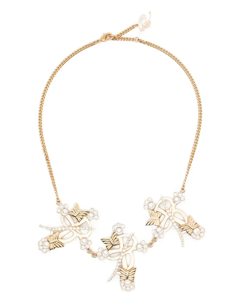 Blumarine Cross Choker - Gold Gold