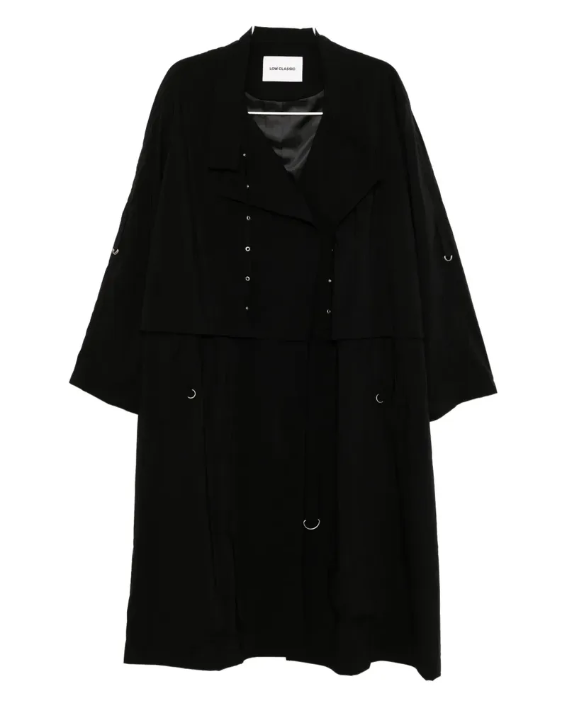LOW CLASSIC Trenchcoat mit Gürtel - Schwarz Schwarz