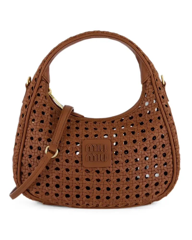 Miu Miu Wander woven shoulder bag - Braun Braun