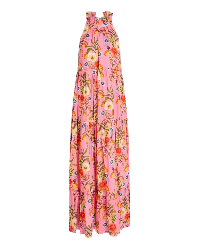 Borgo De Nor Pandora floral-print tiered dress - Rosa Rosa