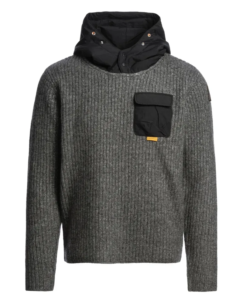 Parajumpers Gerippter Hoodie - Schwarz Schwarz