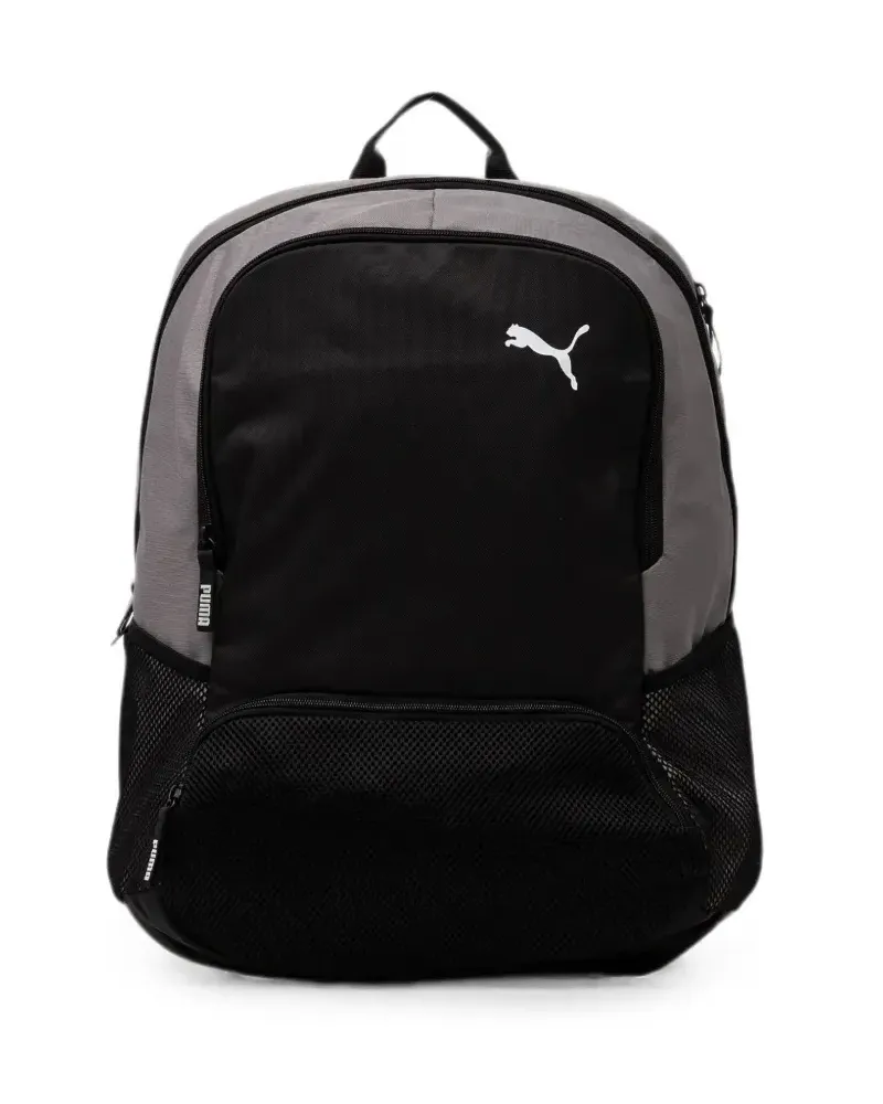 Puma logo-print panelled backpack - Schwarz Schwarz