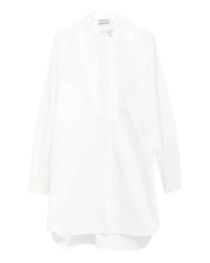 Moncler panelled broderie-anglaise shirt - Weiß Weiß
