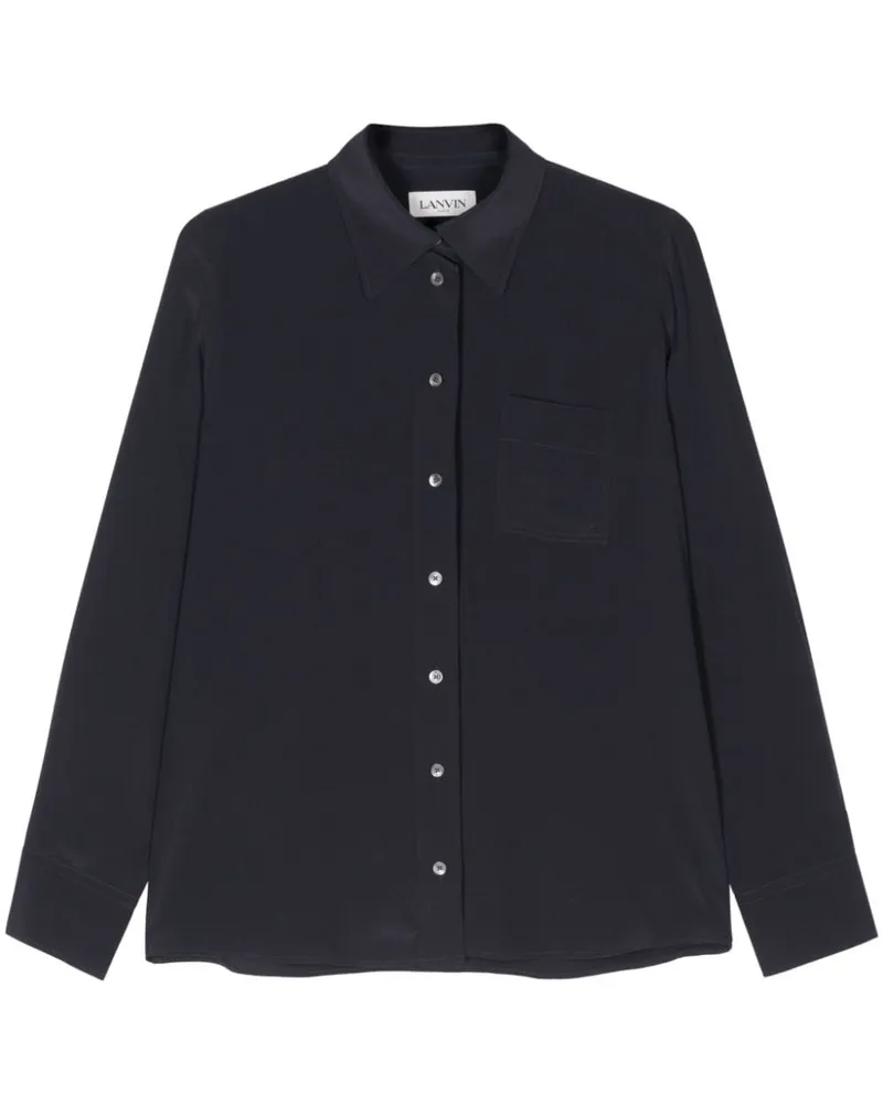 Lanvin Hemd aus Seide - Blau Blau