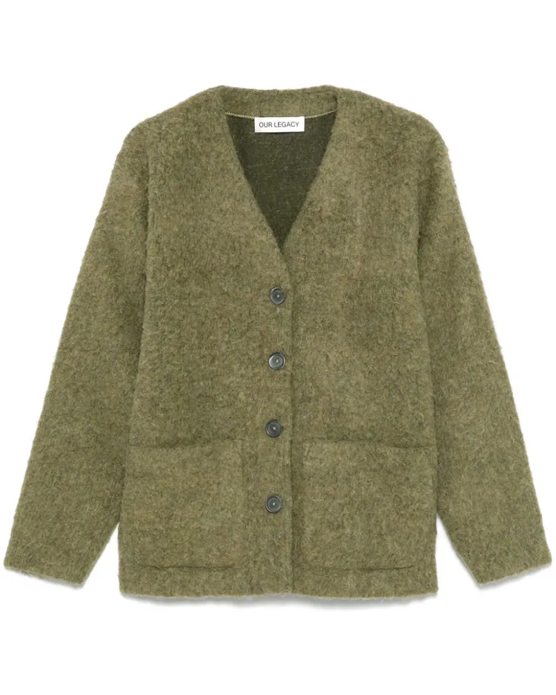 Our Legacy Cardigan mit gebürstetem Effekt - Grün Grün