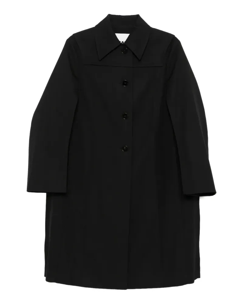 Jil Sander Geknöpfter Mantel - Schwarz Schwarz