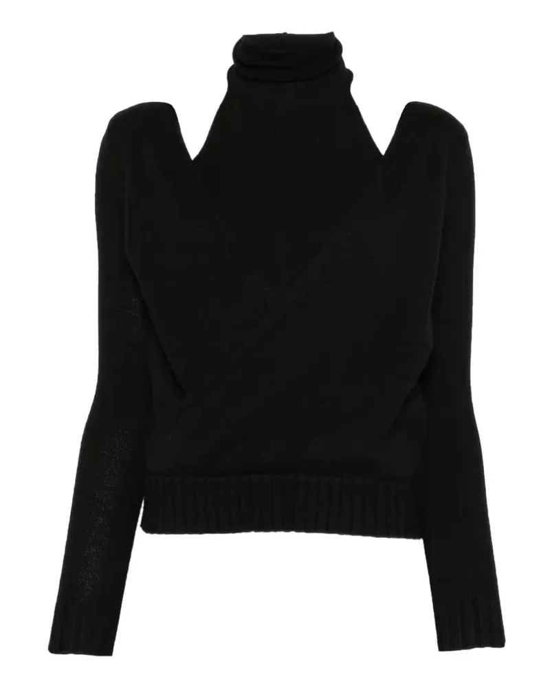 GIMAGUAS Gewickelter Pullover mit Cut-Out - Blau Blau