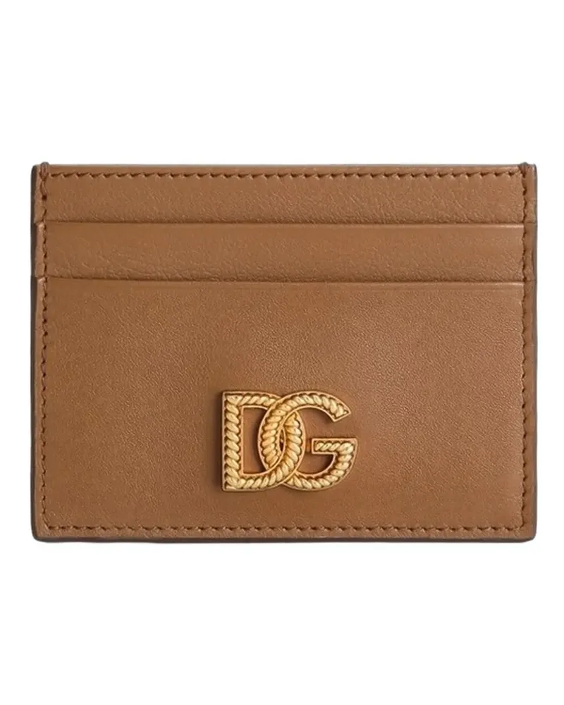 Dolce & Gabbana woven DC logo card holder - Braun Braun