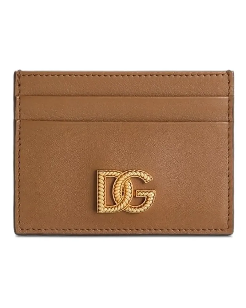 Dolce & Gabbana Gewebtes Kartenetui mit DG Logo - Braun Braun