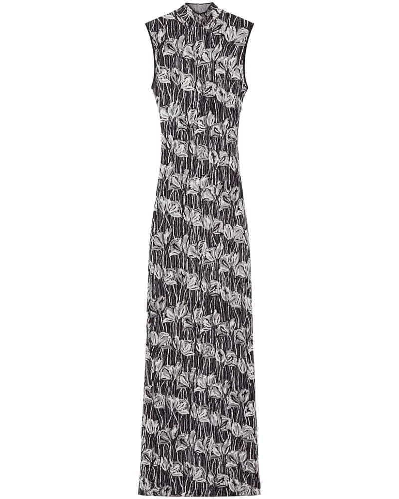 Emilio Pucci Fiori Di Loto Jacquard-Maxikleid - Grau Grau