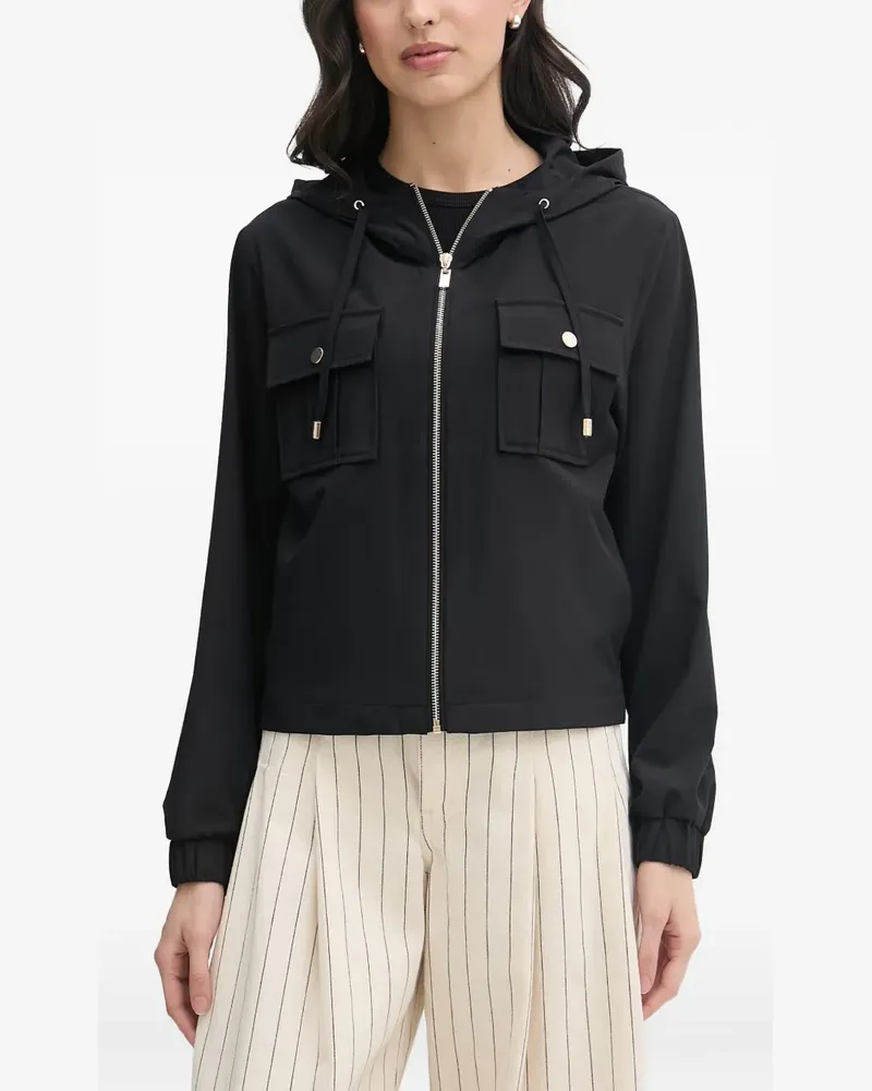 Joseph Ribkoff hooded flap-pocket jacket - Schwarz Schwarz