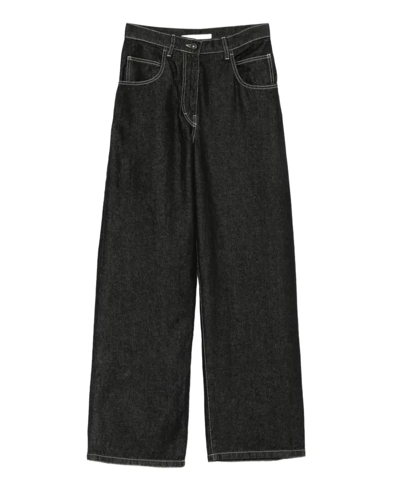christian wijnants Patan Jeans mit Kontrastnähten - Schwarz Schwarz