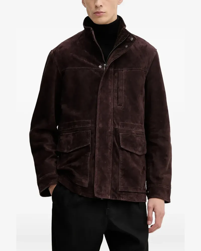 Trussardi pocket suede jacket - Braun Braun