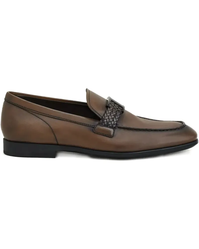 TOD'S Loafer mit geflochtener Schnalle - Braun Braun