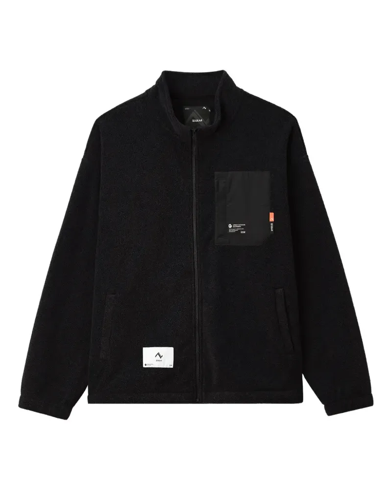 Izzue Pullover mit Fleece-Struktur - Schwarz Schwarz