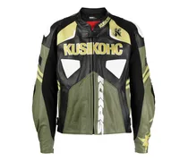 Spidi Lederjacke mit Logo-Print - Schwarz