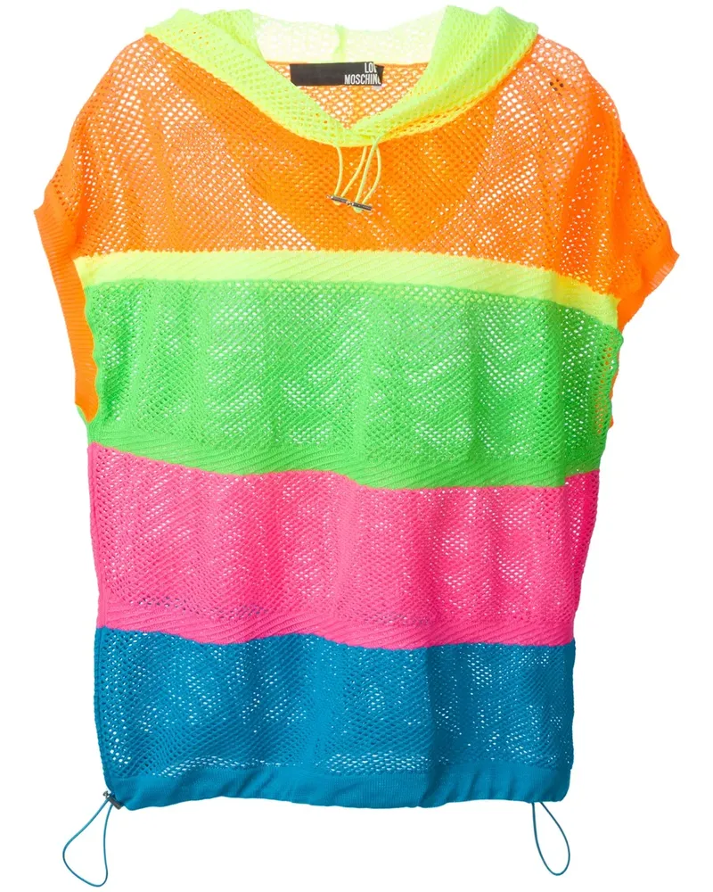 Moschino Kapuzenpullover aus Netzstoff - Mehrfarbig Mehrfarbig