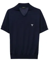 Prada Poloshirt aus Kaschmir Blau