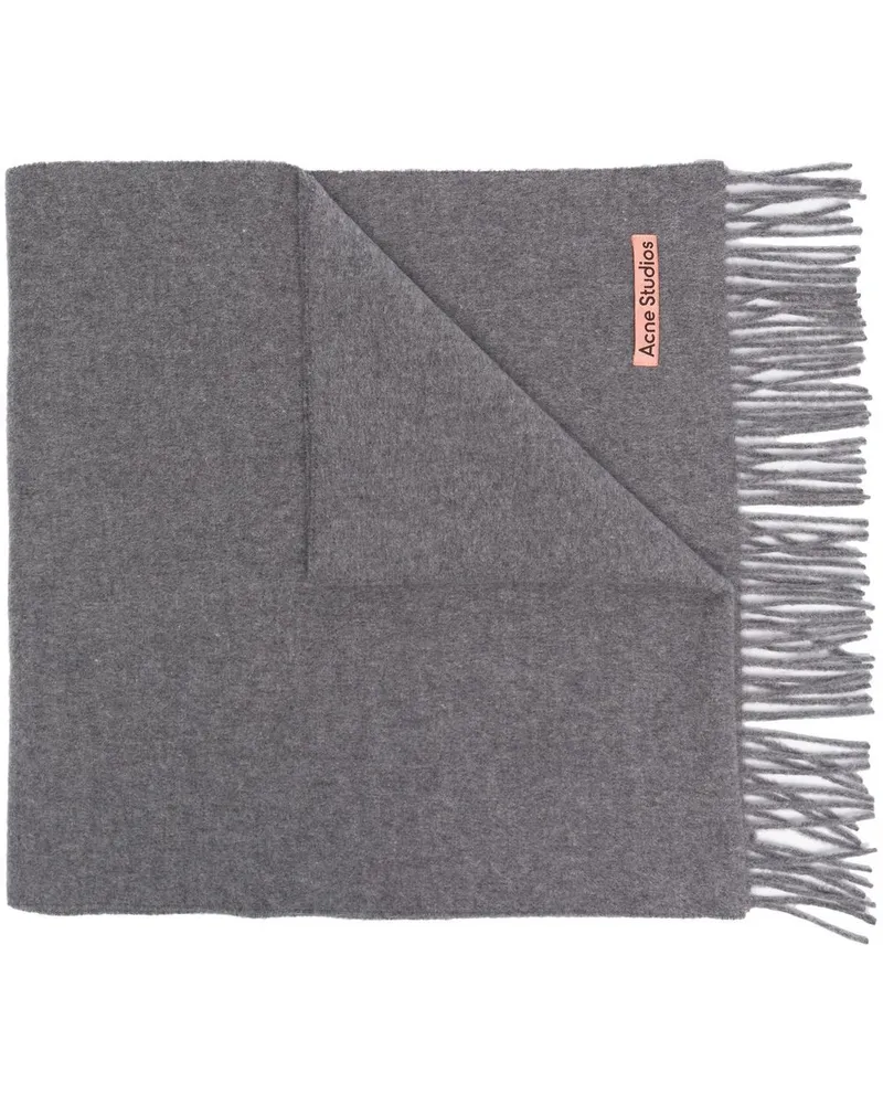 Acne Studios Schal mit Fransen - Grau Grau
