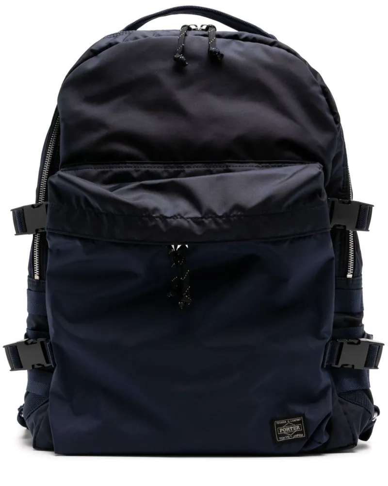 PORTER-YOSHIDA & CO Rucksack mit Logo-Patch - Blau Blau