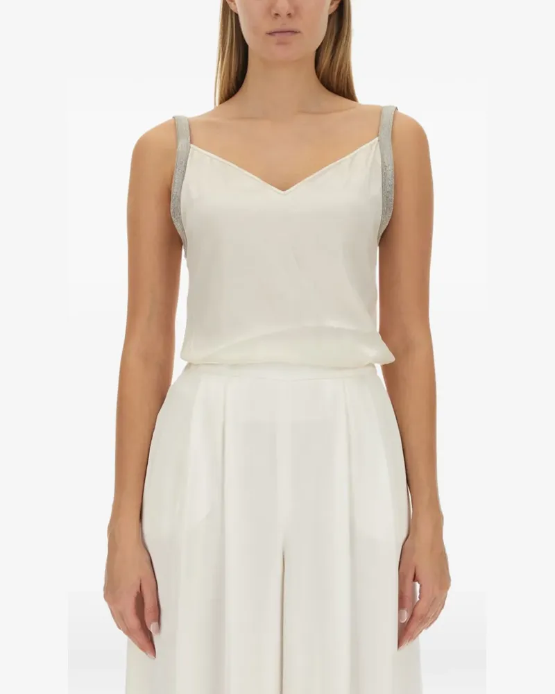 Fabiana Filippi V-neck top - Nude Nude