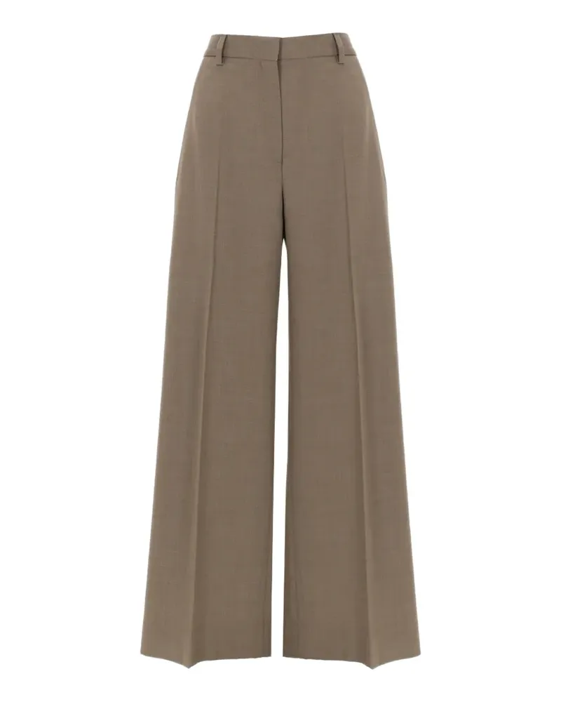 Filippa K Harlow pressed-crease wide-leg trousers - Nude Nude