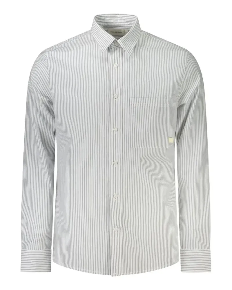 Calvin Klein striped-pattern shirt - Weiß Weiß