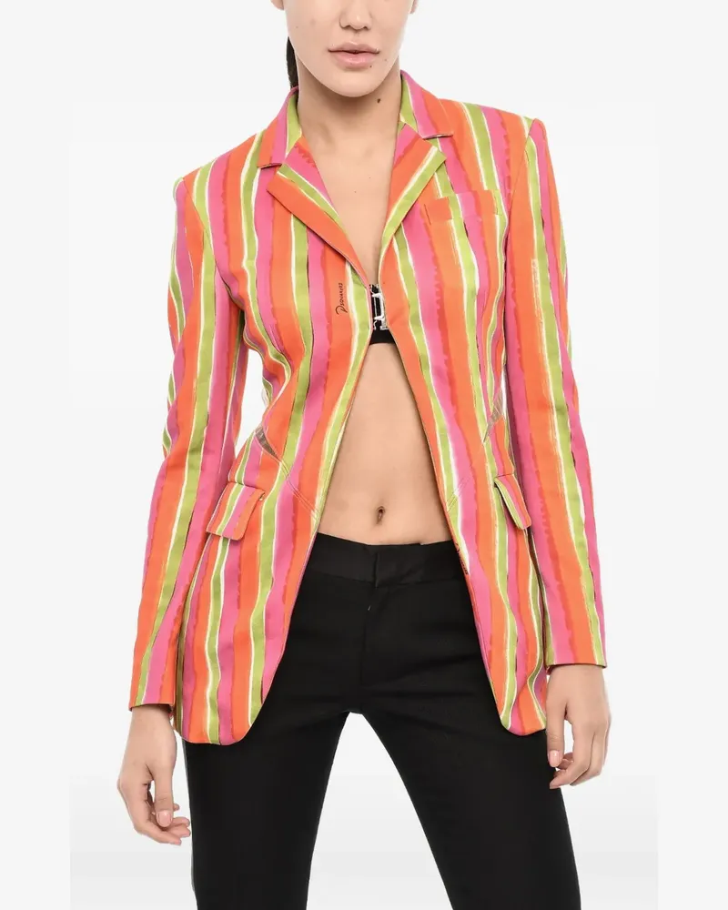 Dsquared2 striped cut-out blazer - Orange Orange