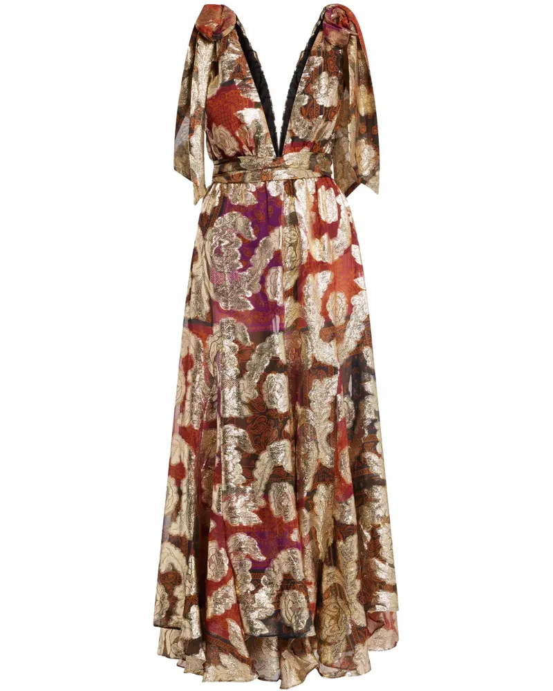 FARM Rio Maxikleid mit abstraktem Muster - Rot Rot