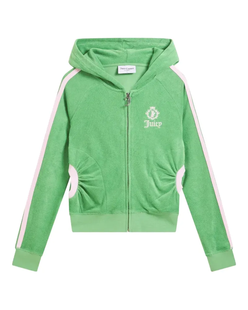 Juicy Couture Hoodie aus Frottee mit Logo-Stickerei - Grün Grün