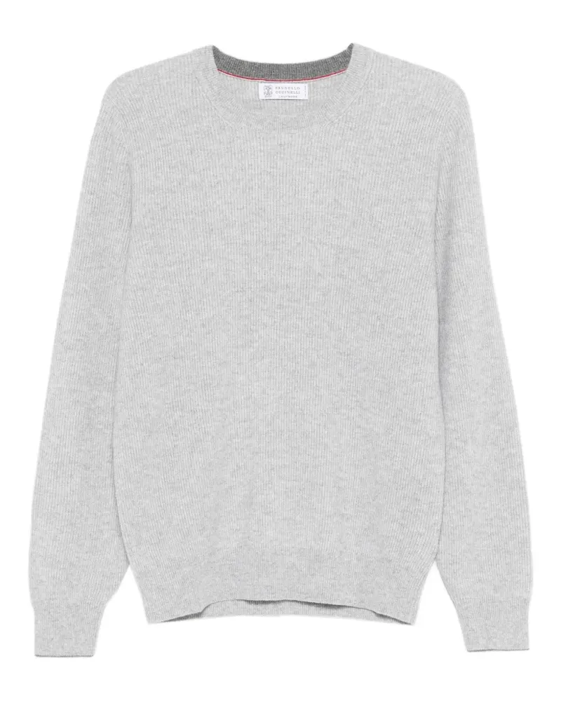 Brunello Cucinelli Gerippter Kaschmirpullover - Grau Grau