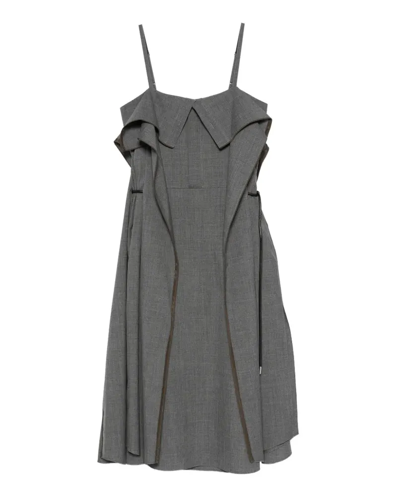 Sacai Midikleid im Layering-Look - Grau Grau
