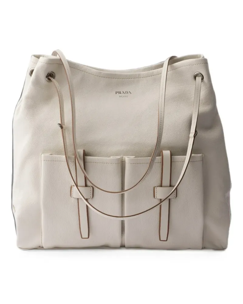 Prada Route large leather bag - Nude Nude