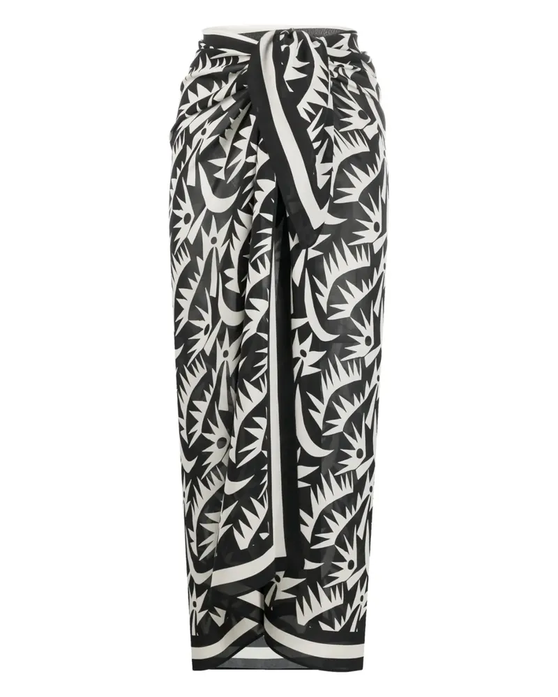 Matteau Langer Sarong mit grafischem Print - Schwarz Schwarz