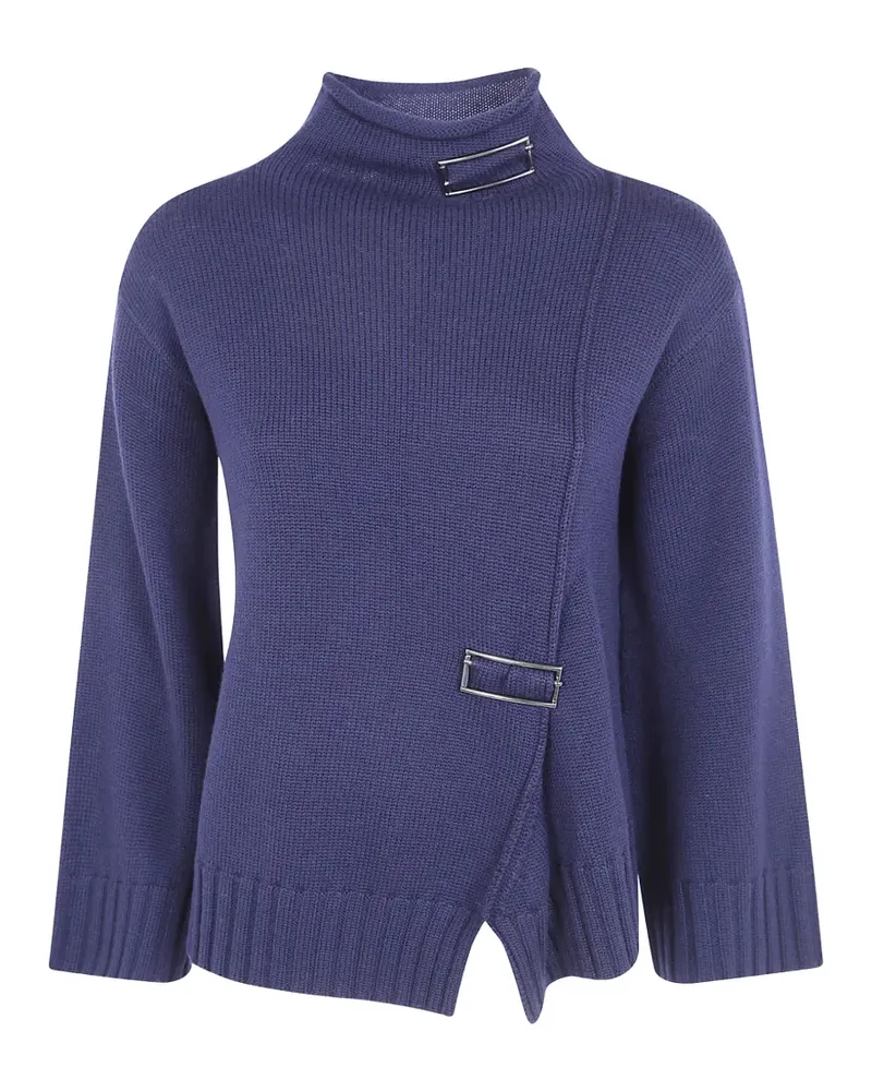 Pier Antonio Gaspari Asymmetrischer Pullover mit Schnalle - Blau Blau