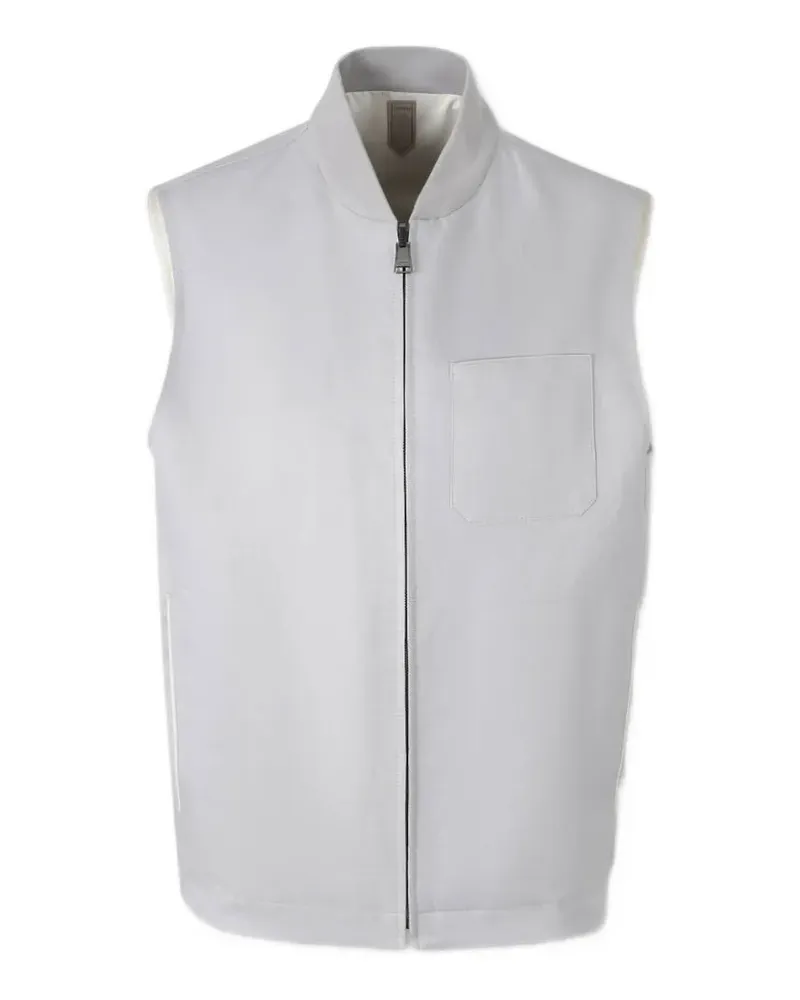 Canali zip-up gilet - Grau Grau