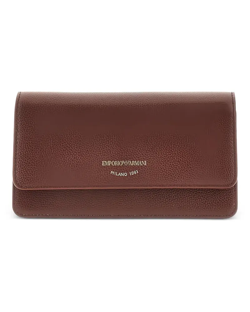 Emporio Armani Mini-Tasche mit Logo-Print - Braun Braun