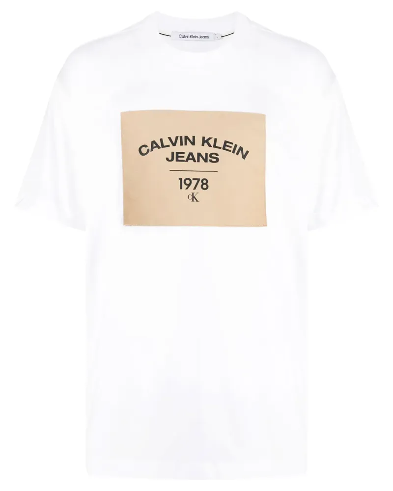 Calvin Klein T-Shirt mit Logo-Applikation - Weiß Weiß