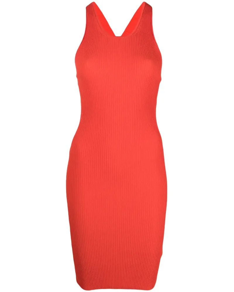 Iceberg Geripptes Strickkleid mit Cut-Outs - Rot Rot