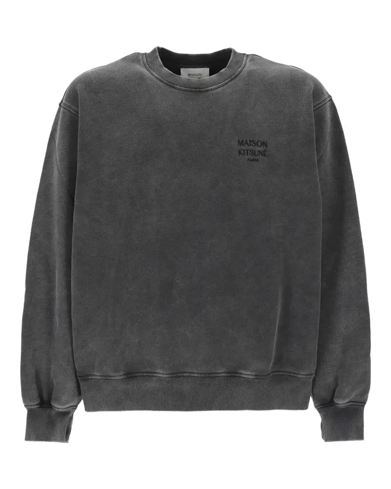 Kitsuné Sweatshirt mit Logo - Grau Grau