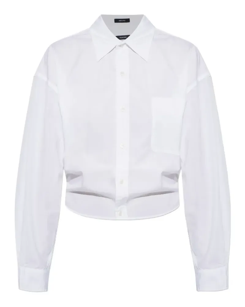 R13 cropped shirt - Weiß Weiß