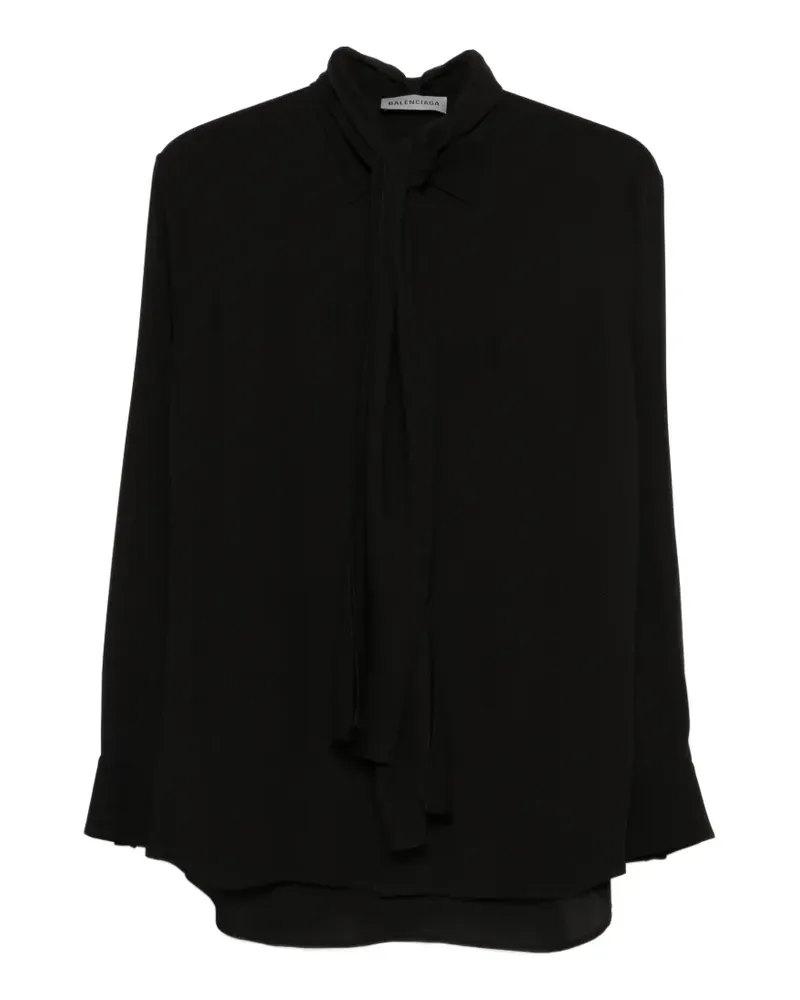 Balenciaga Hemd mit Schleifenkragen - Schwarz Schwarz