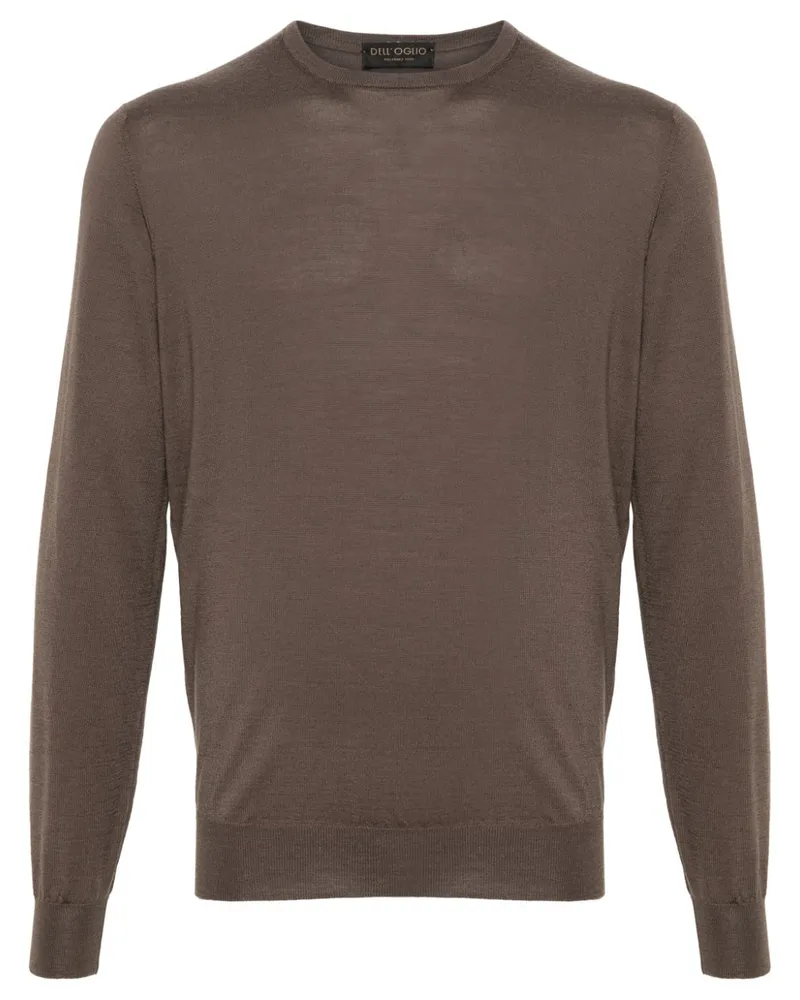 Dell'oglio Pullover mit rundem Ausschnitt - Braun Braun
