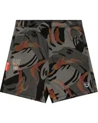 BAPE Moonface Camo Jacquard Shorts Grau