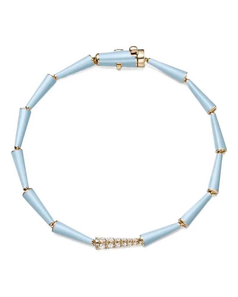 Melissa Kaye 18kt Lola Gelbgoldarmband mit Diamant - Blau Blau
