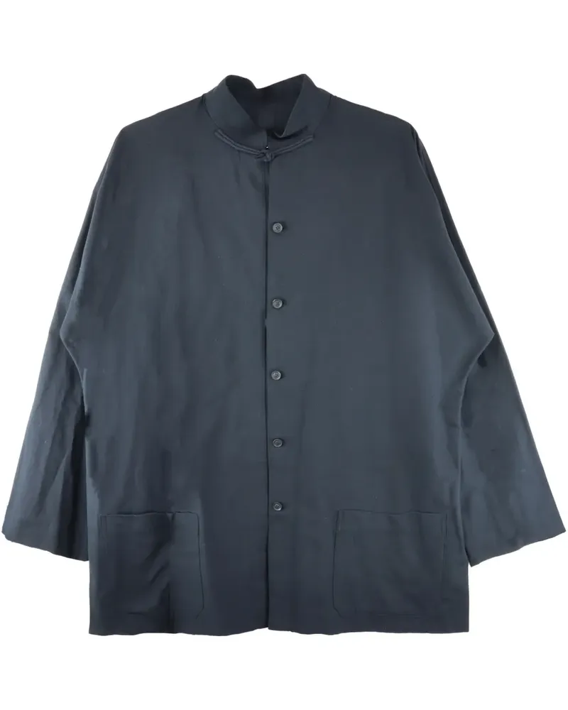 Yohji Yamamoto Klassisches Hemd - Schwarz Schwarz