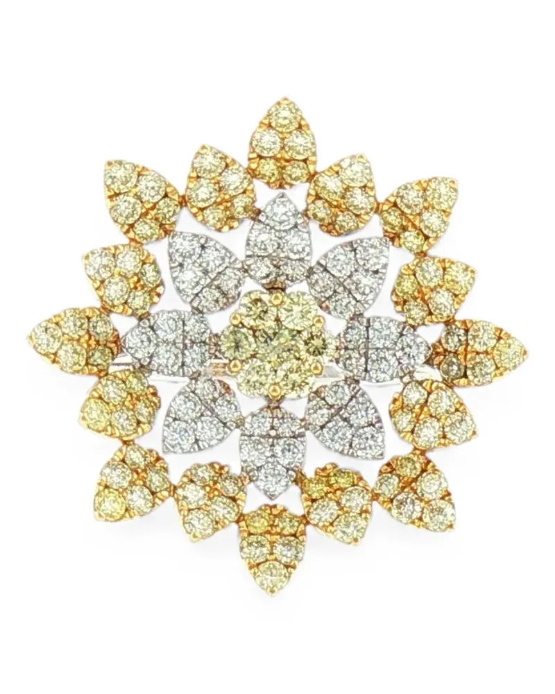 HYT Jewelry flower diamond ring - Silber Silber