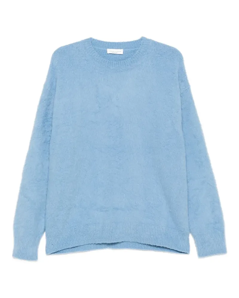 Roberto Collina Gebürsteter Strickpullover - Blau Blau