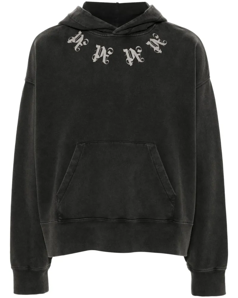 Palm Angels Hoodie mit Monogramm-Print - Grau Grau