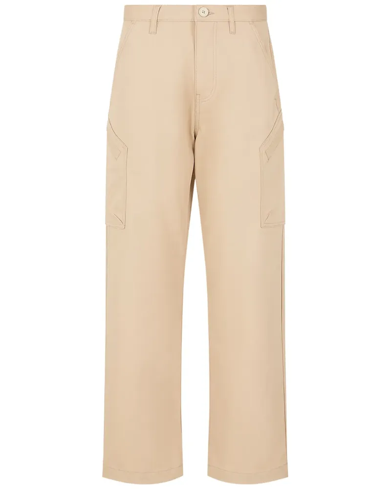 Armani Exchange Halbhohe Straight-Leg-Hose - Nude Nude